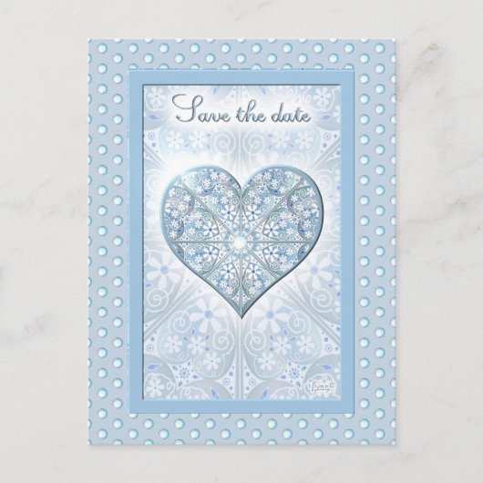Keramik Lace Light Blue Postcard Postkarte (Vorderseite)