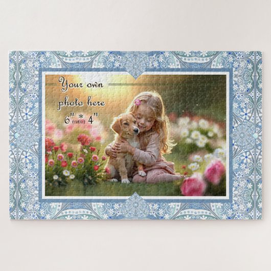 Keramik Lace Light Blue Puzzle (Horizontal)