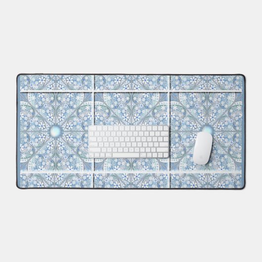 Keramik Lace Light Blue Schreibtischunterlage (Tastatur & Maus)