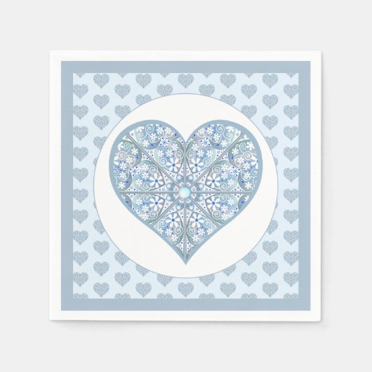 Keramik Lace Light Blue Serviette (Vorderseite)