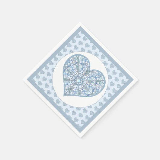 Keramik Lace Light Blue Serviette (Ecke)