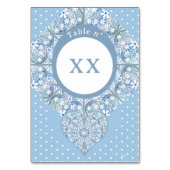 Keramik Lace Light Blue Tischnummer (Rückseite)