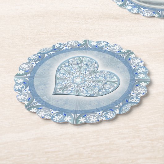 Keramik Lace Light Blue Untersetzer (angewinkelt)