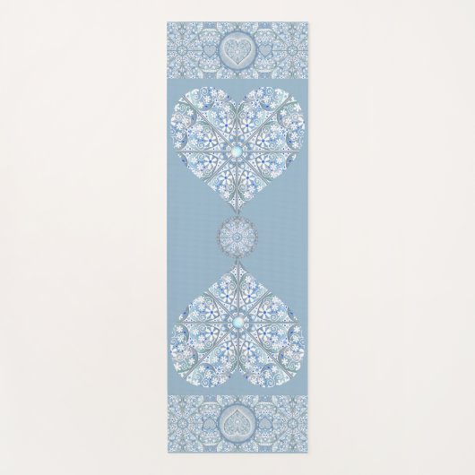 Keramik Lace Light Blue Yogamatte (Vorderseite)