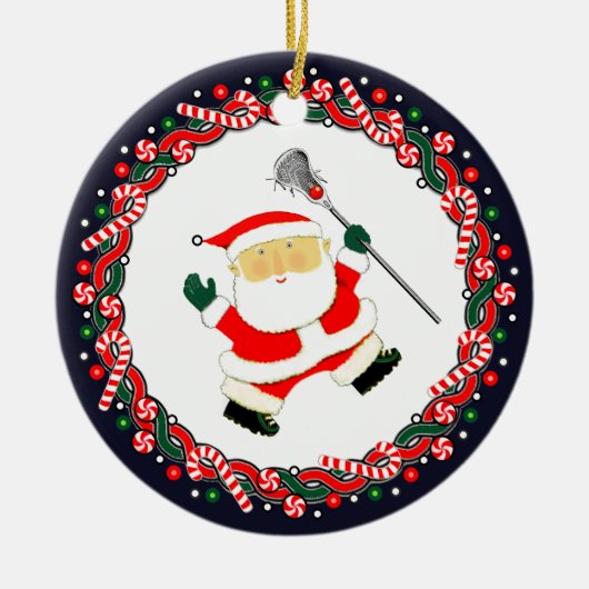 Keramik Lacrosse Holiday Keramik Ornament (Vorne)