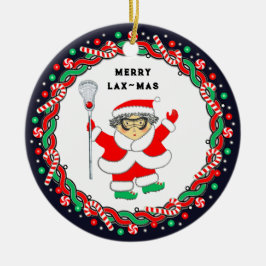 Keramik Lacrosse Holiday Ornament