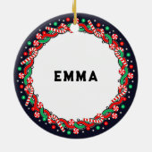 Keramik Lacrosse Holiday Ornament (Hinten)