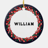 Keramik Lacrosse Holiday Ornament (Hinten)