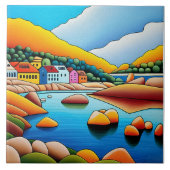 Keramik Landschaft Fliese (Vorderseite)