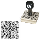 Keramik leicht grau & Schneeflocke Gummistempel (Stempel)