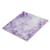 Keramik lila weiße Blume Fliese (Seite)