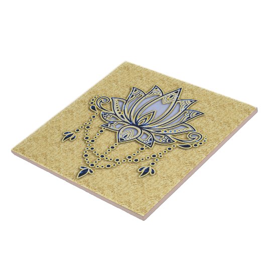 Keramik Lotus. Fliese (Seite)