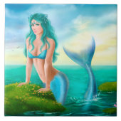 Keramik Meerjungfrau Fliese (Vorderseite)