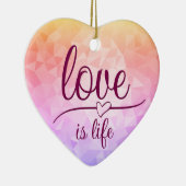 Keramik mit atemberaubendem rotem Herzen Keramik Ornament (Rechts)