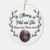 Keramik mit benutzerdefiniertem Foto und Text Keramik Ornament (Links)