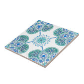 Keramik mit blauem und grünem Muster Fliese (Seite)