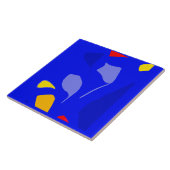 Keramik mit blauer Note, klein (4,25" x 4,25") Fliese (Seite)