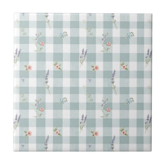 Keramik mit Blumenmuster Fliese (Vorderseite)