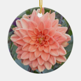 Keramik mit Dahlien Ornament