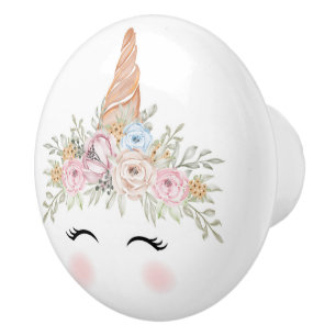 Keramik mit Einhorn Keramikknauf