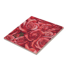 Keramik mit Fliesen für die Rose