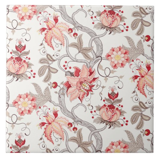 Keramik mit florenteichtem Muster Fliese (Vorderseite)