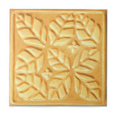 Keramik mit Ginger Stilisierten Ovate-Blätter Fliese (Vorderseite)