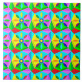 Keramik mit klassischer Blume Fliese (Vorderseite)