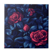 Keramik mit klassischer Rose für die Küche Fliese (Vorderseite)