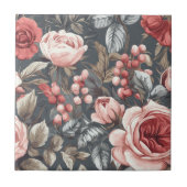 Keramik mit klassischer Rose für gemütliche Räume Fliese (Vorderseite)