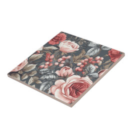 Keramik mit klassischer Rose für gemütliche Räume Fliese