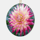 Keramik mit rosa Dahlien Ornament (Links)