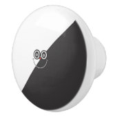 Keramik mit schwarzem und weißem Lächeln Keramikknauf (Rechts)