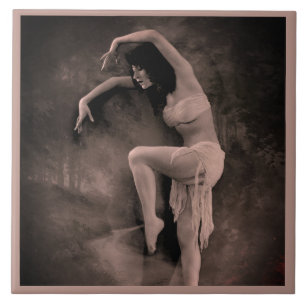 Keramik mit Vintagem Dancer Foto Fliese