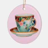 KERAMIK MIT VINTAGEM TEACUP ORNAMENT (Links)