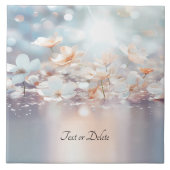 Keramik mit weißem Pfirsich Fliese (Vorderseite)