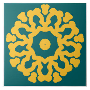 Keramik mit weißem Rand, Multicolor-Design Fliese