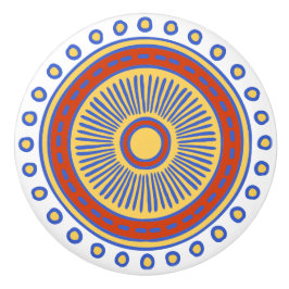 Keramik mit weißlicher Handzeichnung Keramikknauf