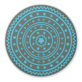 Keramik mit weißlicher Handzeichnung Keramikknauf