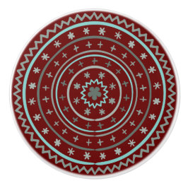 Keramik mit weißlicher Handzeichnung Keramikknauf