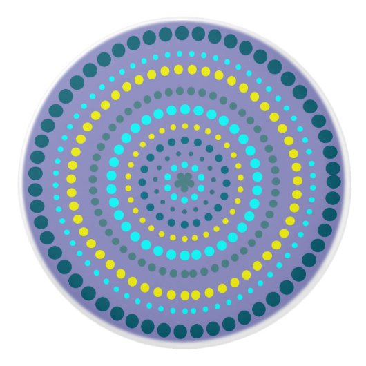 Keramik mit weißlicher Handzeichnung Keramikknauf (Vorderseite)