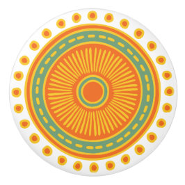 Keramik mit weißlicher Handzeichnung Keramikknauf