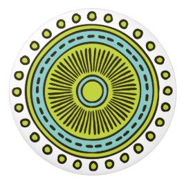 Keramik mit weißlicher Handzeichnung Keramikknauf