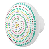 Keramik mit weißlicher Handzeichnung Keramikknauf (Rechts)