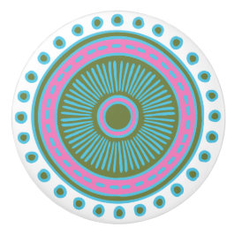 Keramik mit weißlicher Handzeichnung Keramikknauf