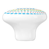 Keramik mit weißlicher Handzeichnung Keramikknauf (Seitenansicht)