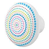 Keramik mit weißlicher Handzeichnung Keramikknauf (Rechts)