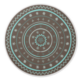 Keramik mit weißlicher Handzeichnung Keramikknauf