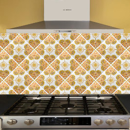 Keramik mit wiederholtem Ocher-Design Fliese
