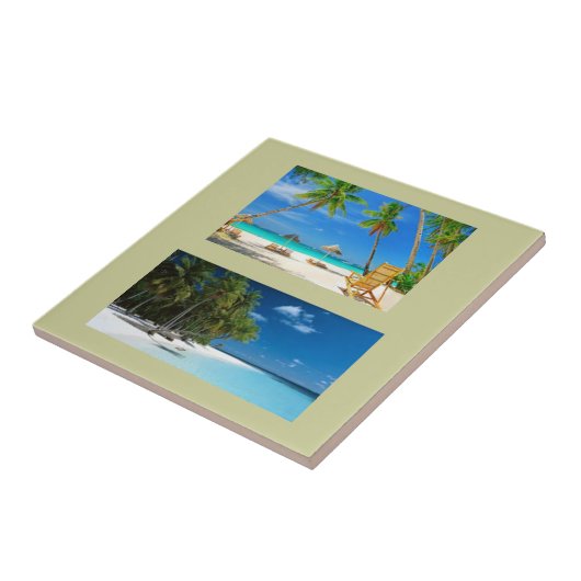 Keramik mit zwei Strandszenen Fliese (Seite)